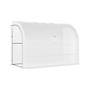 Outdoor Garden Greenhouse Nursery w/ Windows, Zippered Doors, White