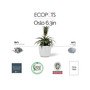Oslo Plastic Flower Pot, Pure White, 6.3"
