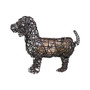 Synthetic Rope Dog Planter Topiary, Brown, 15in