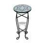 Mosaic Side Table Plant Table Green White