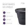 Brunello Classic Rolled-Rim Plant Pot, Black, 27in