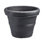 Brunello Classic Rolled-Rim Plant Pot, Black, 27in
