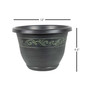 Outdoor Tulip Banded Plastic Planter Green 13 Inches