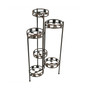 Bronze Steel 6-Tier Staggered Folding Plant Stand - 45 in
