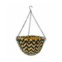 Hanging Basket with Jute Coco Liner, Black Wave 14