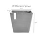 Rotterdam Square Plastic Pot Planter, Dark Grey, 15.75"