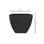 Modern Planter Short Square Brown Espresso 16in x 13in