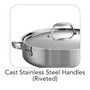 Gourmet Tri-Ply Clad 3 Quart Covered Deep Sauté Pan