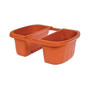 A34 Double-Sided Adjustable Railing Planter Terra Cotta 16 Inch