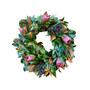 Fresh Real Magnolia and Pink Ice Protea Flower Spring Wreath