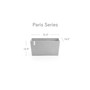 Paris Plastic Rectangular Flower Pot , White Grey, 31.5"