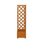 Corner Trellis Planter Orange 15.7"x15.7"x59.1" Solid Firwood