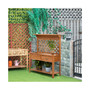 Garden Potting Bench Table Wooden Workstation w/ Metal Screen, Drawer