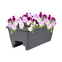 HC Companies 24" Deck Rail Box Planter Warm Gray