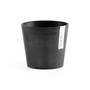 Amsterdam Round Plastic Flower Pot, Dark Grey, 5"