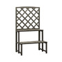 Plant Stand with Trellis Gray 27.6"x16.5"x47.2" Solid Firwood