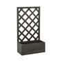 Garden Trellis Planter Gray 19.7"x9.8"x35.4" Solid Firwood