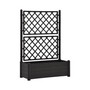 Garden Planter with Trellis 39.4"x16.9"x55.9" PP Anthracite