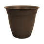 HC Companies Eclipse In Outdoor Round Plastic Planter Chocolate 8in