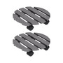 Plant Trolleys 2 pcs Gray Ø11.8"x3" WPC