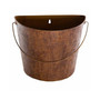 Farmhouse Collection Half Round Wall Bucket, Rusty