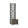Garden Planter with Trellis 16.9"x16.9"x55.9" PP Anthracite