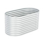 Garden Raised Bed 63"x31.5"x31.9" Galvanized Steel Silver