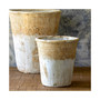 Distressed Concrete Pot Medium