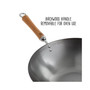 Classic Series Carbon Steel Wok with Birch Handles, 14"