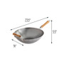 Classic Series Carbon Steel Wok with Birch Handles, 14"