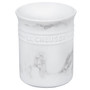 Stoneware Crock and 4 Piece Utensil Set with Marble Applique