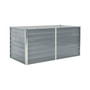 Raised Garden Bed 63"x31.5"x30.3" Galvanized Steel Gray