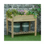 Raised Garden Bed Wooden Planter Box with Legs and Storage Shelf