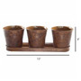 Farmhouse Collect. Round Pot & Tray Set, Rusty