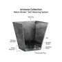 Black ArtStone Ella Flower Box - 14.5 Inch