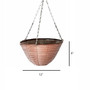 GSARA3627 Woven Plastic Rattan Hanging Basket, Rusty