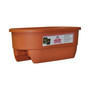 Plastic Dual Deck Railing Planter Terra Cotta Color 24 Inch