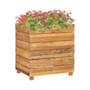 Raised Bed 19.7"x15.7"x21.7" Solid Wood Teak and Steel