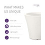 Madison DoubleWalled Planter 14" Alpine White