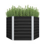Garden Raised Bed Anthracite 50.8"x50.8"x30.3" Galvanized Steel