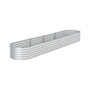 Garden Raised Bed 157.5"x31.5"x17.3" Galvanized Steel Silver