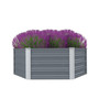 Raised Garden Bed 50.8"x50.8"x18.1" Galvanized Steel Gray