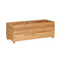 Raised Bed 39.4"x15.7"x15" Solid Wood Teak and Steel
