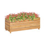 Raised Bed 39.4"x15.7"x15" Solid Wood Teak and Steel