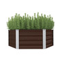 Raised Garden Bed Brown 50.8"x50.8"x18.1" Galvanized Steel