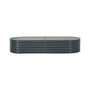 Garden Raised Bed 94.5"x31.5"x17.3" Galvanized Steel Gray