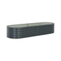 Garden Raised Bed 94.5"x31.5"x17.3" Galvanized Steel Gray