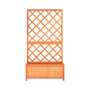 Garden Trellis Planter Brown 27.6"x11.8"x53.1" Solid Firwood