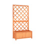 Garden Trellis Planter Brown 27.6"x11.8"x53.1" Solid Firwood