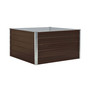 Raised Garden Bed 39.4"x39.4"x17.7" Galvanized Steel Brown